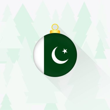 Pakistan Ulusal Bayrak Noel Dekorasyonu.