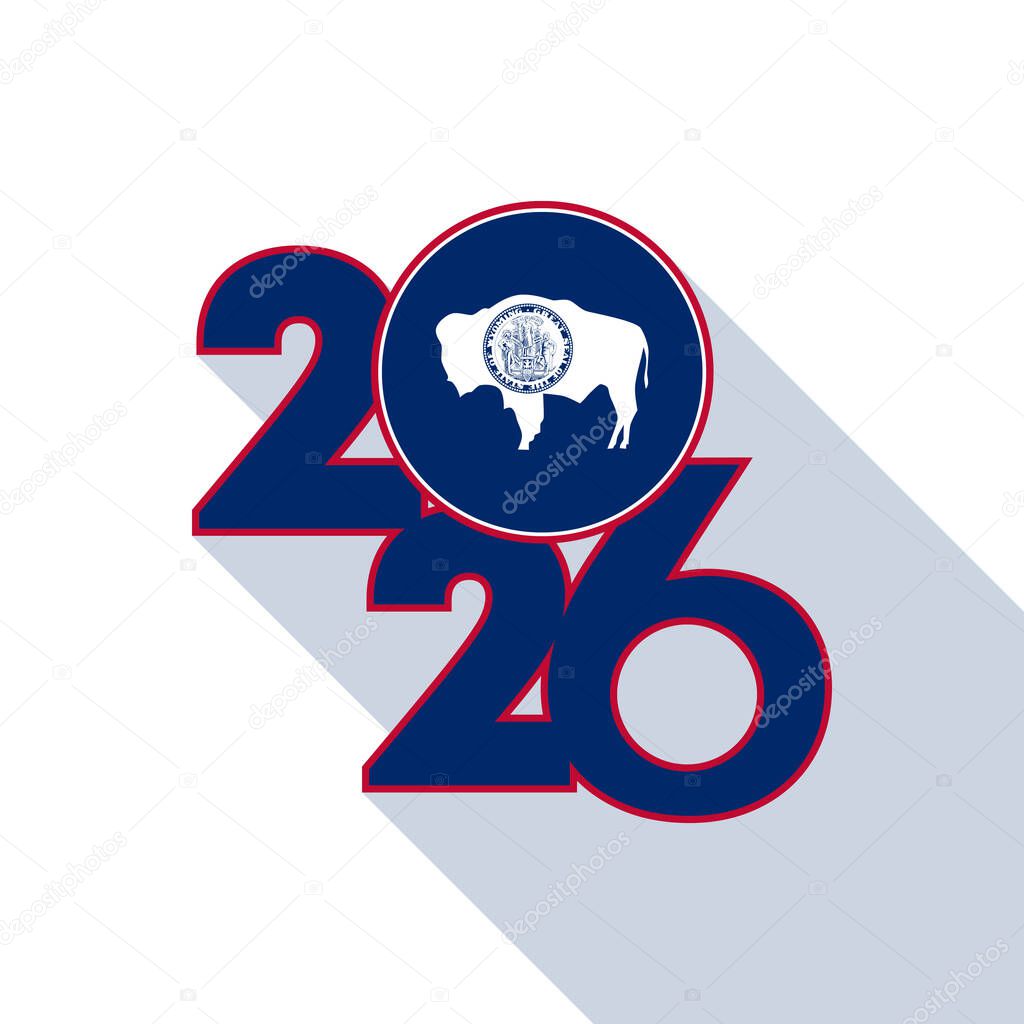 2026 Long Shadow Banner with Wyoming Flag Inside.