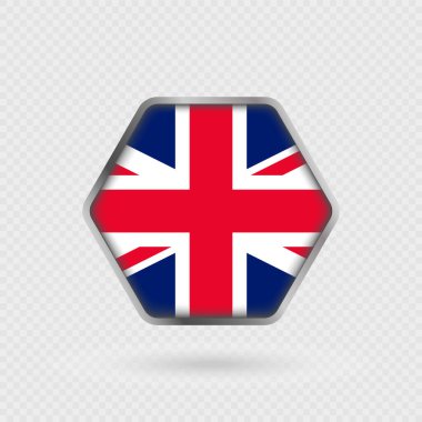 Altıgen çerçevede Birleşik Krallık bayrağı.