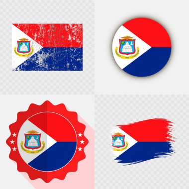 Sint Maarten Ulusal Bayrak Simgesi Koleksiyonu.