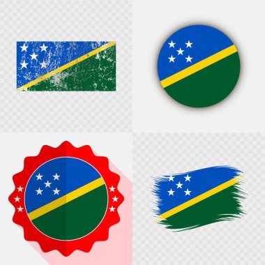 Solomon Adaları Ulusal Bayrak Simgesi Koleksiyonu.