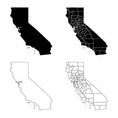 Kaliforniya Eyaleti Taslak ve Katı Doldurma Haritası Ayarları.