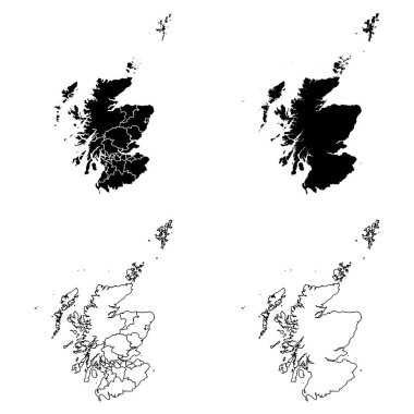 İskoçya Dış Hattı ve Solid Doldurma Haritası Ayarlandı.