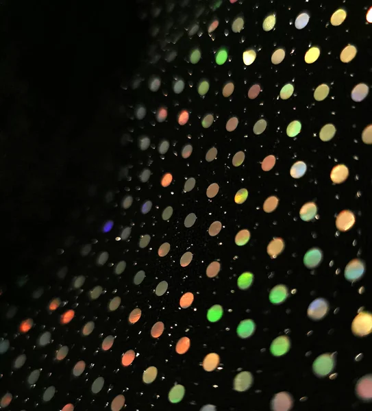 Czarne Kolorowe Brokatowe Tło Cekinowe Świecąca Tkanina Teksturowana Błyszczące Tło — Zdjęcie stockowe