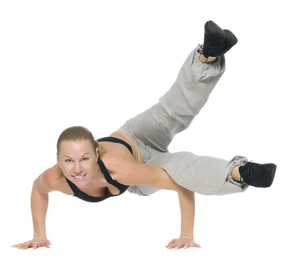 Girl is working out — Stock Photo, Image