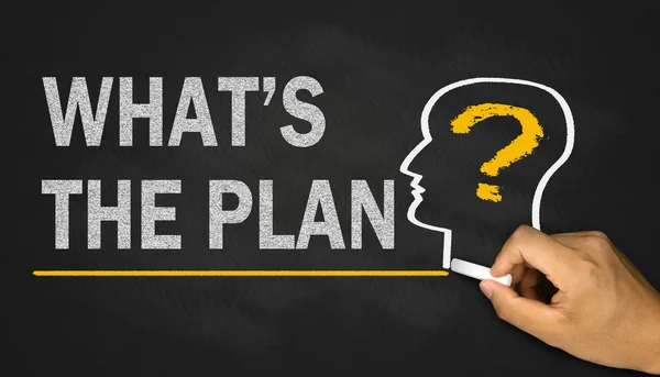 Was ist der Plan? ? — Stockfoto