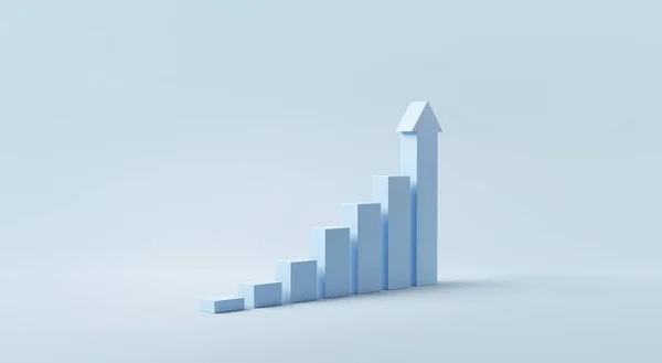 Blue Stair Step Growth Success Progress Way Forward Achievement Creative — Stock Photo, Image