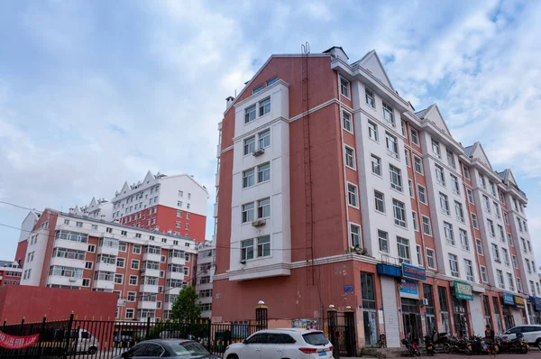 China Heihe Julho 2019 Edifício Residencial Ruas Cidade Chinesa Heihe — Fotografia de Stock