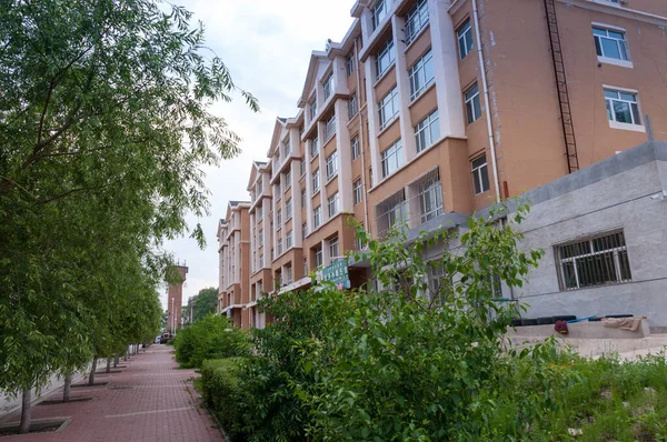 Cina Heihe Luglio 2019 Quartiere Residenziale Strade Della Città Cinese — Foto Stock