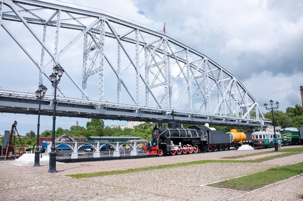 Khabarovsk Russia July 2021 Open Air Museum Amur Bridge — Stock Photo, Image