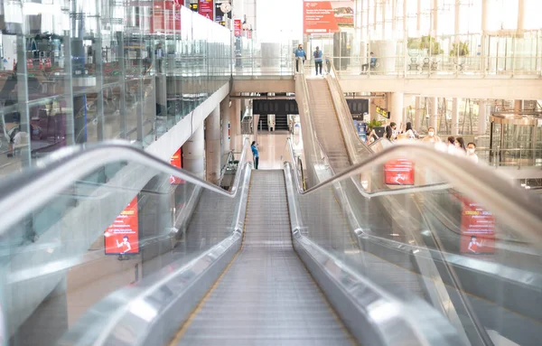 Bangkok Thailand Apr 2021 Rulltrappa Modern Byggnad Utan Passagerare Som — Stockfoto