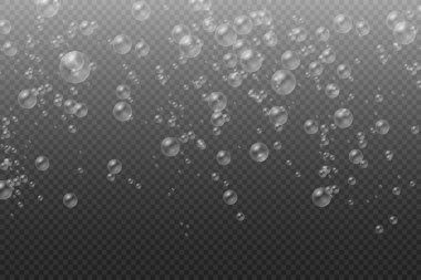 Bir dizi beyaz su gerçekçi sabun köpüğü.