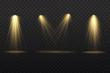 Spotlight projektör, sarı ışınlı ışık efekti