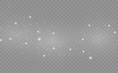 Beyaz toz parçacıkları, parlayan ışıklar, yıldız.