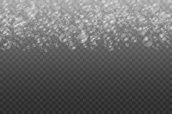 Set von Wildwasser realistische Seifenblasen. — Stockvektor