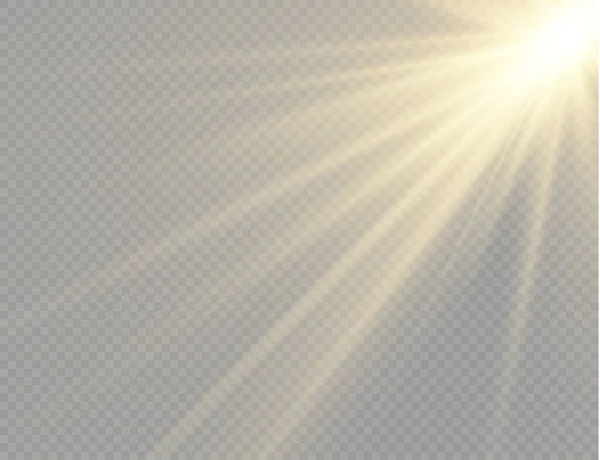 Sunlight with bright explosion, flare sun rays. — Stock Photo, Image