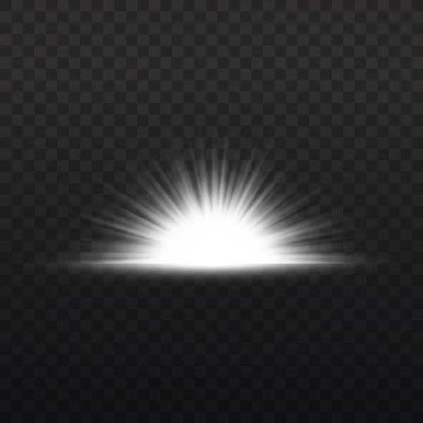 Explosão de estrela, luzes de brilho branco raios de sol. — Fotografia de Stock