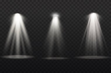 Spotlight projektör, beyaz ışınlı ışık efekti.