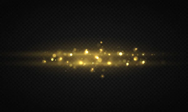 Lumières de bokeh lumineuses, particules de poussière — Image vectorielle