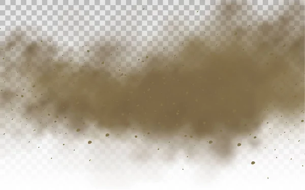 Uçan kum, kahverengi toz bulutu, rüzgar, kum fırtınası.