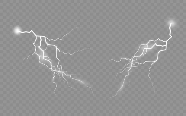 Conjunto de cremalleras, tormenta eléctrica y relámpagos efecto. — Foto de Stock