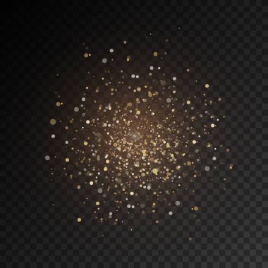 Parlak, parlak ışık, sarı toz kıvılcımlar saçar.