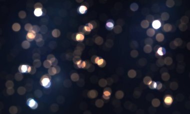 Renkli ışıkları olan şenlikli mavi arkaplan bokeh