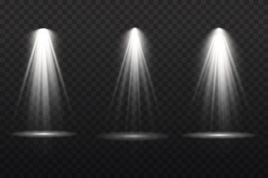 Spotlight projektör, beyaz ışınlı ışık efekti.