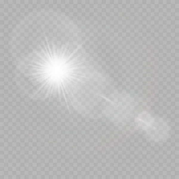 Shining glare rays, lens flare, sun flare. — Stock Photo, Image