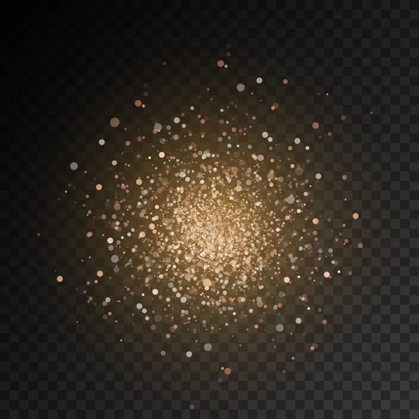 Parlak, parlak ışık, sarı toz kıvılcımlar saçar.