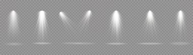 Spotlight projektör, beyaz ışınlı ışık efekti.
