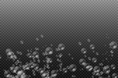 Bir dizi gerçekçi renkli sabun köpüğü.. 