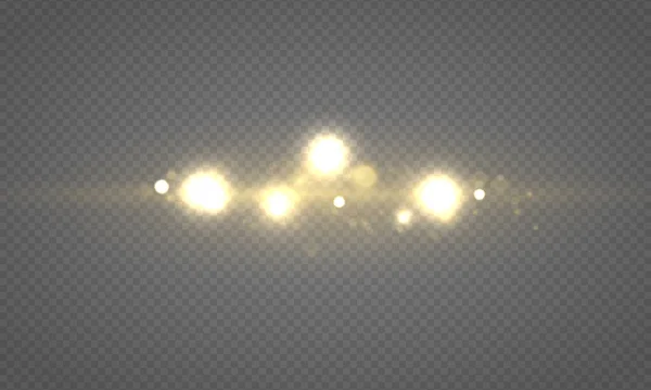 Leuchtende Bokeh-Lichter, Staubpartikel — Stockvektor