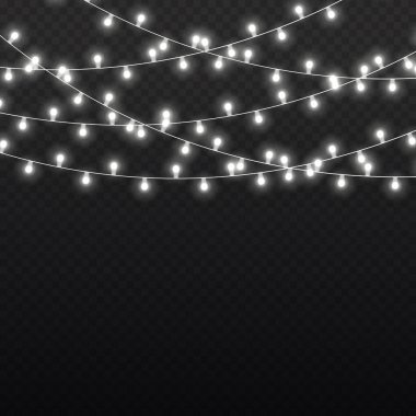 LED neon ışıklar beyaz Noel çelengi süslemesi