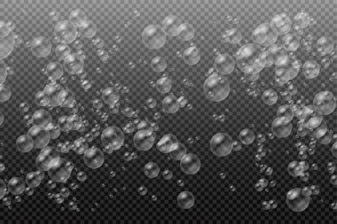 Bir dizi gerçekçi renkli sabun köpüğü.. 