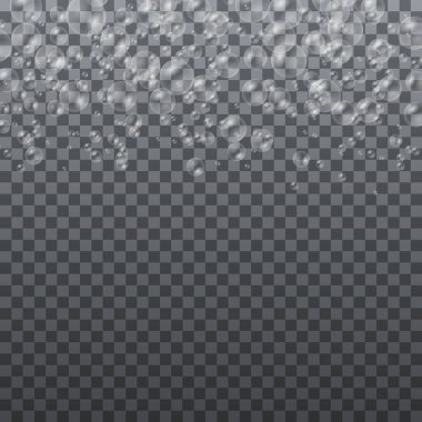 Bir dizi beyaz su gerçekçi sabun köpüğü.