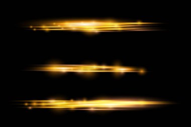 Yatay ışık ışınları, sarı ışık huzmesi.