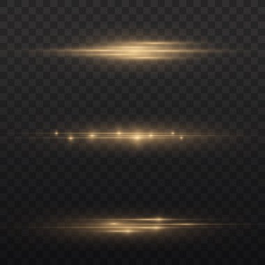 Yatay ışık ışınları, parlayan sarı ışınlar, parıldayan ışınlar..