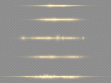 Yatay ışık ışını, parlak sarı yatay çizgi