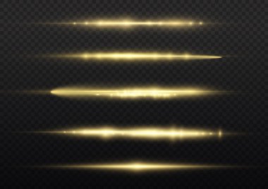 Yatay ışık ışını, parlak sarı yatay çizgi