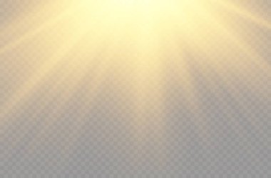 Parlak patlamalı güneş ışığı, parlak güneş ışınları.