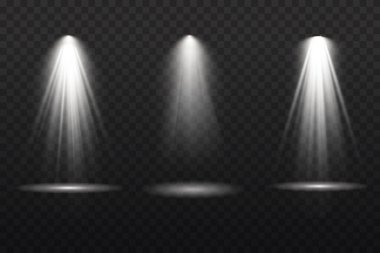 Spotlight projektör, beyaz ışınlı ışık efekti.