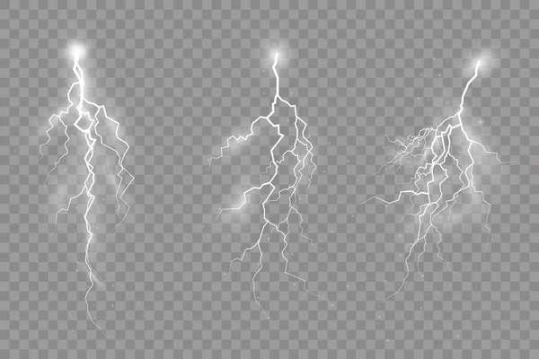 Conjunto de cremalleras, tormenta eléctrica y relámpagos efecto. — Foto de Stock