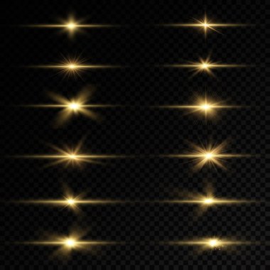 Parlak ışık yıldızı, sarı güneş ışınları.