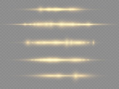 Yatay ışık ışını, parlak sarı yatay çizgi