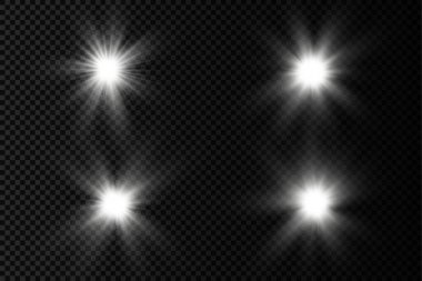 Parlayan beyaz ışık, patlayan güneş ışınları..