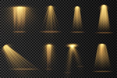 Sarı spot ışığı, projektör ışığı efekti.