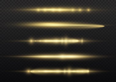 Yatay ışık ışını, parlak sarı yatay çizgi