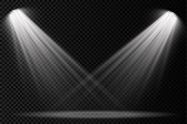 Beyaz spot ışığı, projektör ışığı efekti.