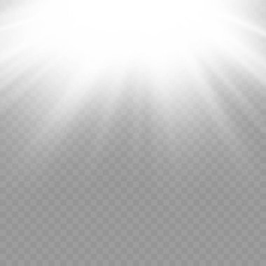 Güneş ışığı, güneş ışınları, beyaz ışık. 